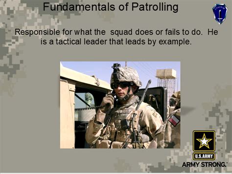 Fundamentals Of Patrolling Powerpoint Ranger Pre Made Military Ppt