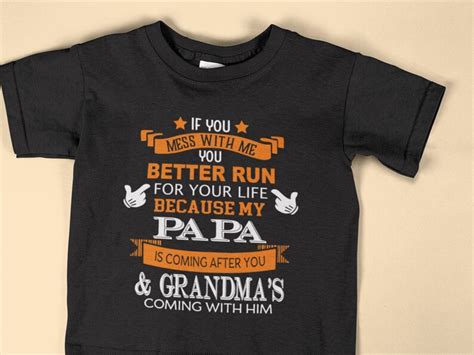 if you mess with me papa grandma coming after you digital file etsy