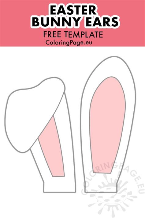 This entry was posted in easter bunny template and tagged bunny ears template. White Easter Bunny Ears cut out - Coloring Page