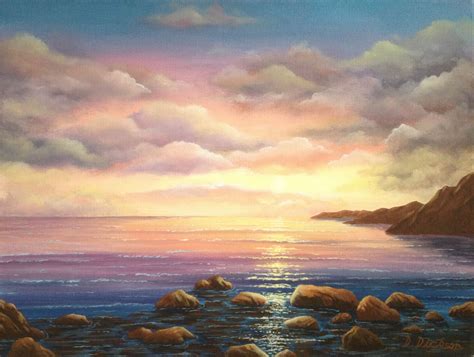 Browse All Artworks For Sale Beach Scene Painting Sunset Painting