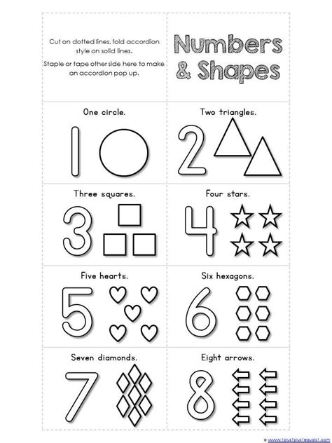 Your kids will surely have a fun time doing these free printable number coloring pages. Numbers 1-10 and Shapes Mini Accordion Coloring Book printable {FREE} | Numbers preschool ...