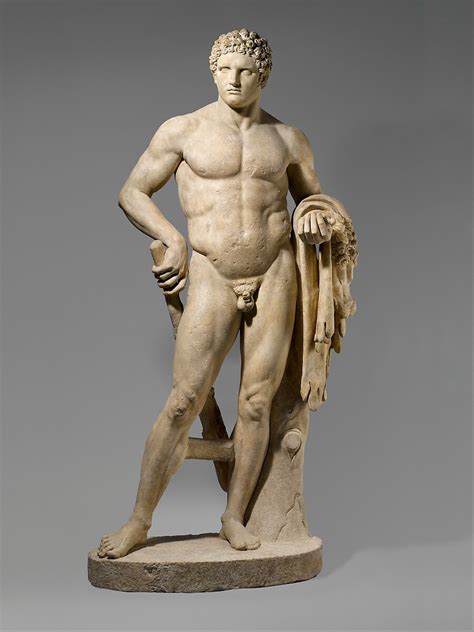 Marble Statue Of A Youthful Hercules Roman Early Imperial Flavian The Metropolitan Museum