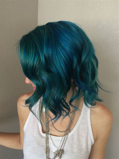 Blue Green Hair Is Stunning Jclaysalon Christyjclay Haarfarben