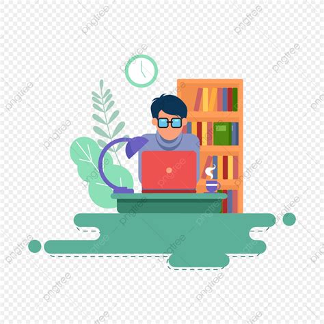 Working From Home Vector Hd Images Working From Home Design Working