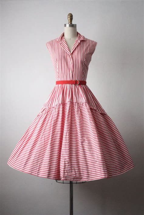 Parisian Cafe Dress Vintage 1950s Dress 50s Dress Etsy