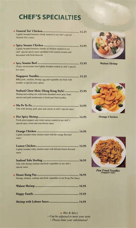 Chef’s Specialties – Panda Inn Chinese Restaurant