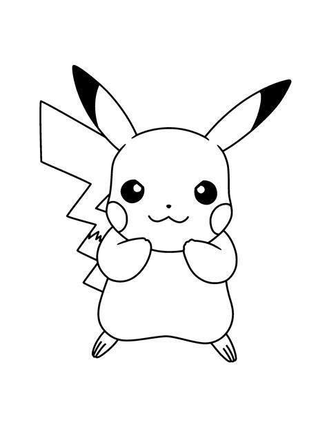Blank Pokemon Coloring Pages Pikachu Coloring Page