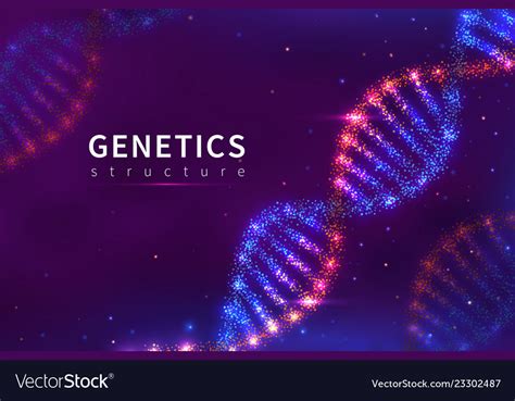 Dna Background Genetics Structure Biology Vector Image