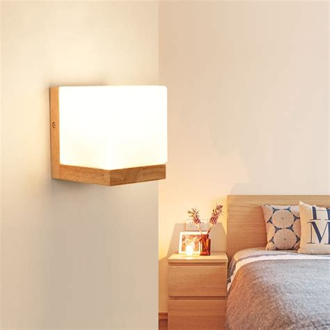 Whether it's your master bedroom, for a girls room, or even a guest room, here's how to decorate no matter what you're feeling, we've got you covered with outstanding bedroom wall decorating ideas ranging from from rustic to romantic and paint to. DX Modern Wood Wall Lights Bedroom Wall lamp Hallway ...
