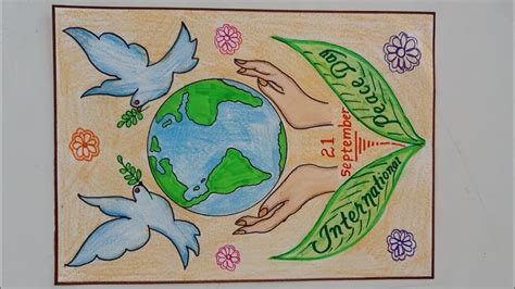 International Peace Day Drawing World Peace Day Poster Drawinghow