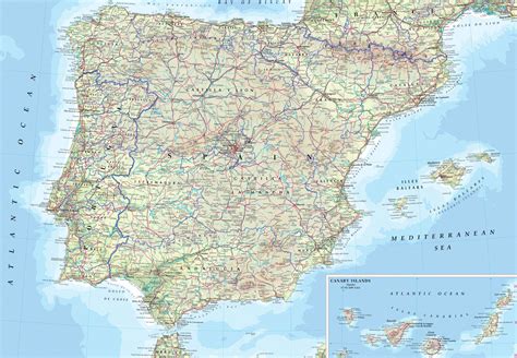 Carte Routière Espagne Carte