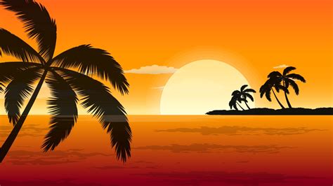 To do so, draw a curved, bumpy line from the side of your paper to the middle of the horizon line. Orange Sunset Drawing wallpaper | nature and landscape | Wallpaper Better