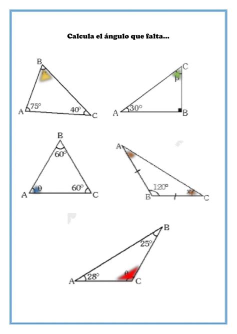 Suma De ángulos Interiores En Un Triángulo Worksheet Special