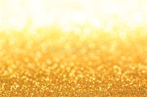 Golden Glittering Background Sparkle Glitter Texture With The Bokeh
