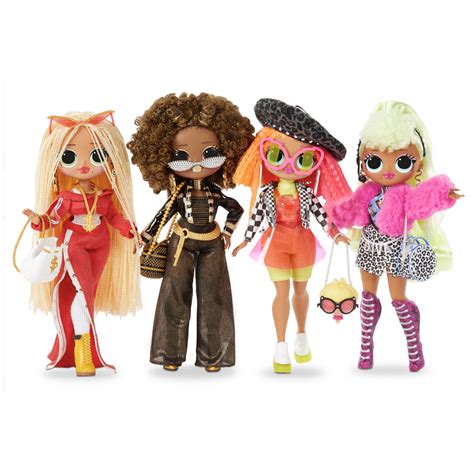 4 Pack Lol Surprise Omg Fashion Dolls Lady Diva Swag Neonlicious