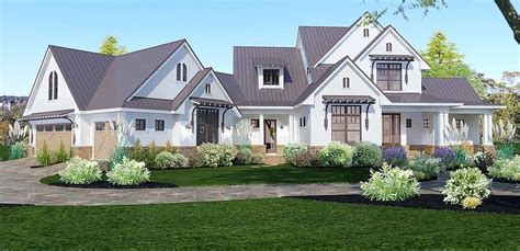 Although you could design absolutely any exterior house design imaginable, it may take some wizardry and a great deal of expense to frame and roof a fanciful design. Crystal Falls Modern Farmhouse Floor Plan - David E ...