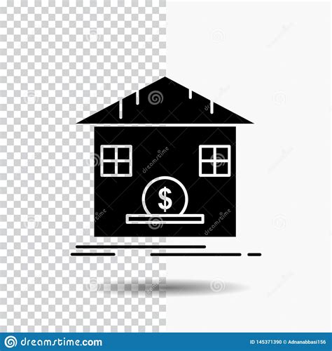 Deposit Safe Savings Refund Bank Glyph Icon On Transparent