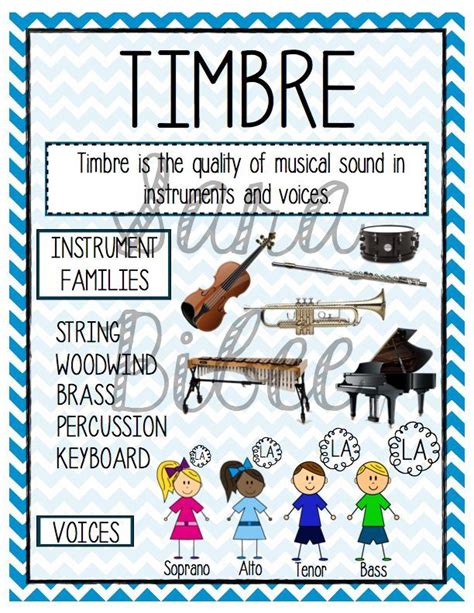 Words that describe musical timbre learn with flashcards, games and more — for free. Timbre | Music anchor charts, Music teaching resources, Elementary music classroom