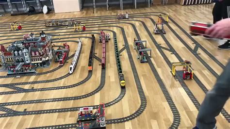 Mega Lego City Train Track Layout Timelapse Youtube