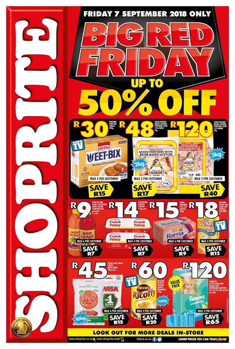 Bigredfriday Gauteng Shoprite Big Red Friday Is Back 50 Off Special