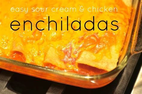 A dollop of sour cream. Easy sour cream & chicken enchiladas from The Hollywood ...