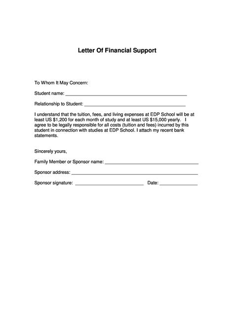 15 Sample Financial Assistance Letter Decklynandreas
