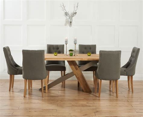 This durable vegan microsuede fabric is perfect for home decor and interior design upholstery; contemporary kitchen, Magnificent Dining Table And Fabric Chairs Ridley Oak Amp Stainless Steel ...