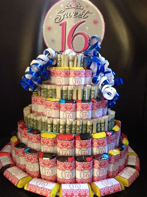 Money And Candy Cake Great Idea For Sweet 16 Birthday Or