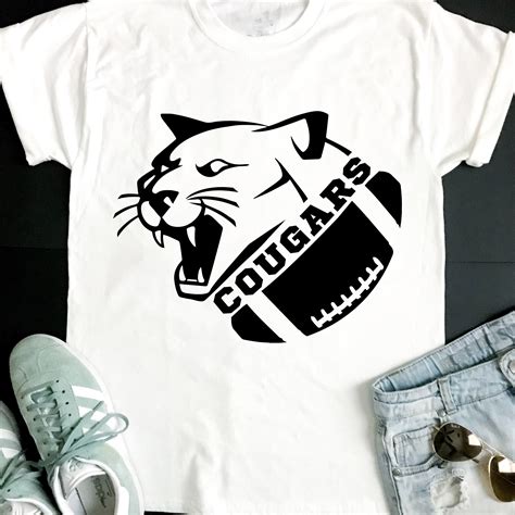 cougars svg football svg cougars football t shirt design etsy