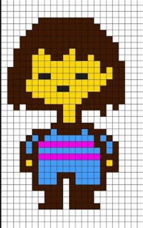 Undertale Characters Pixel Art Grid Pixel Art Grid Gallery