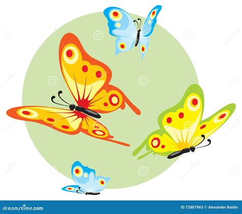 Vector Flying Butterflies Royalty Free Stock Photography