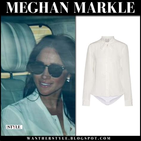 Meghan Markle In White Shirt And Sunglasses Arriving For Wedding Rehearsal On May 17 ~ I Want
