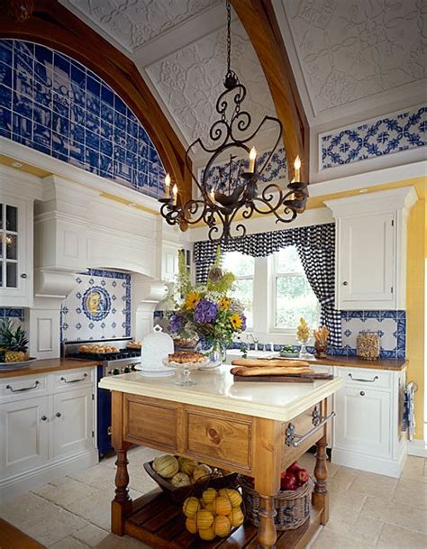 French Country Blue And Yellow Kitchens House Designs Ideas