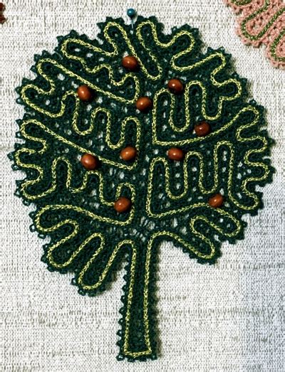 Freestanding Battenberg Lace Tree Machine Embroidery Christmas