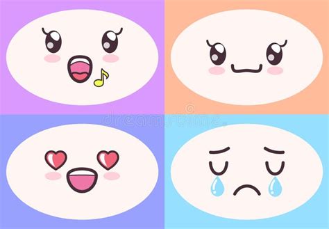 Cute Anime Japanese Emojiemoticon Sad Face Art Print For Sale By