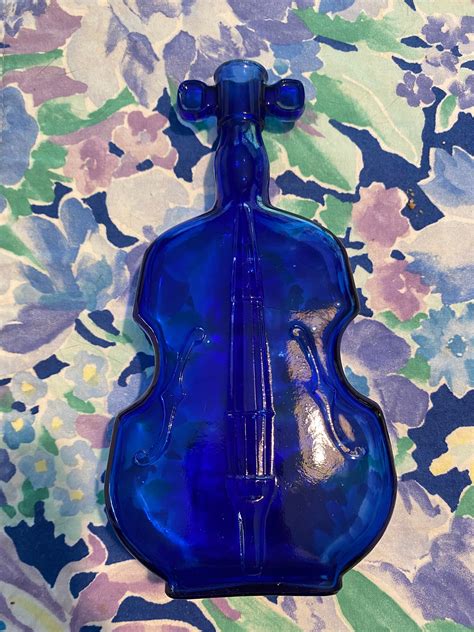 Cobalt Glass Violin Single Stem Vase Etsy