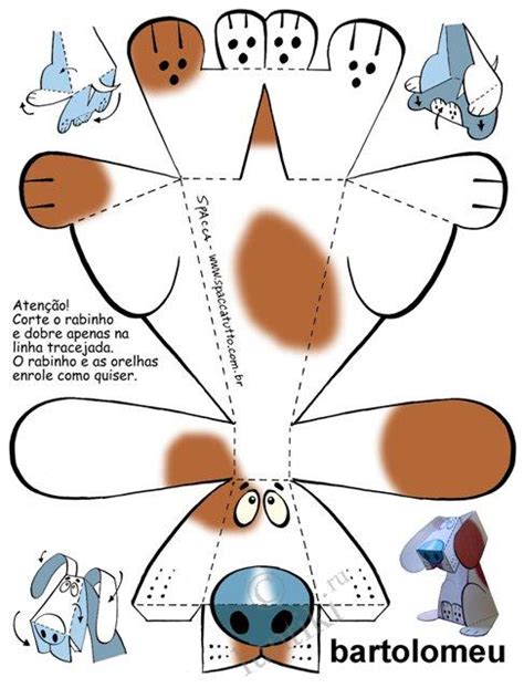 Juegos para recortar y pegar / te cuento un cuento: Moldes 3D para recortar y pegar | Animales de origami ...