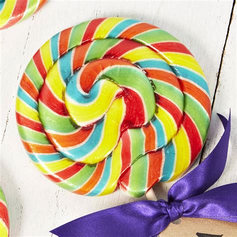 Personalised Giant Rainbow Swirly Lollipop By Sophia Victoria Joy Etc