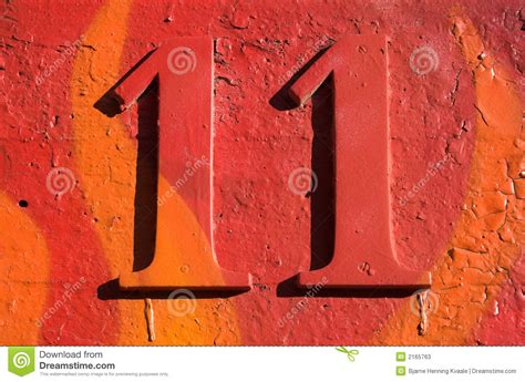 Red grungy number 11 stock image. Image of orange, grungy - 2165763