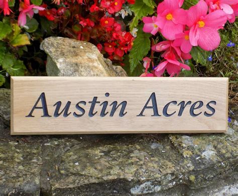 Personalised Oak House Sign By England Signs