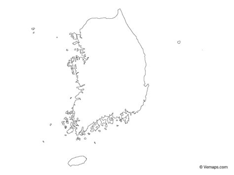 Available in ai, eps, pdf, svg, jpg and png file formats. Outline Map of South Korea | Free Vector Maps | Korea map, Map outline, Map tattoos