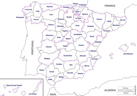 Mapa De España Provincias En Blanco Mapa De Rios