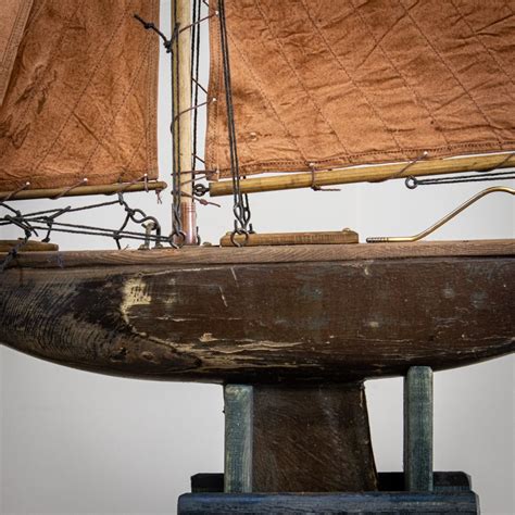 Rustic Pond Yacht With Pink Sails Newark Antiques Interiors