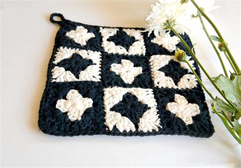 Modern Granny Square Crochet Potholder Mama In A Stitch