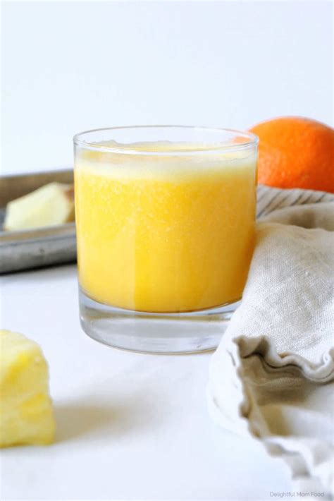 Pineapple Orange Juice Drink Blender Juicer Delightful Mom Food
