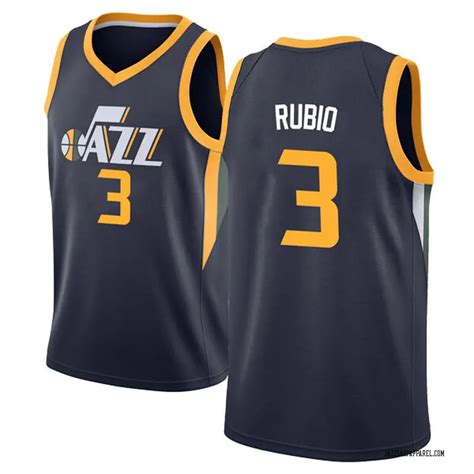 Nike Utah Jazz Swingman Navy Ricky Rubio Jersey Icon Edition Mens
