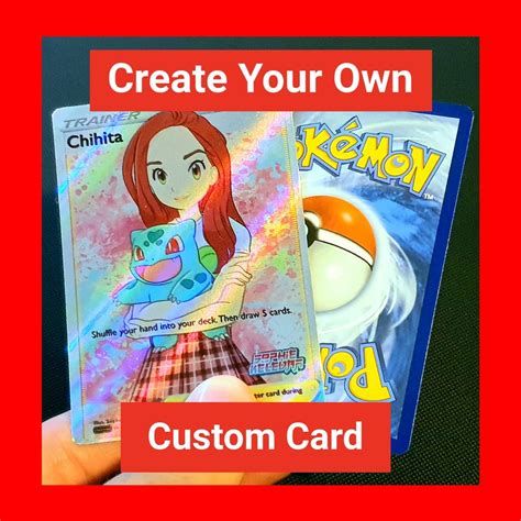 Create Your Own Custom Pokemon Card Custom Made Etsy Uk