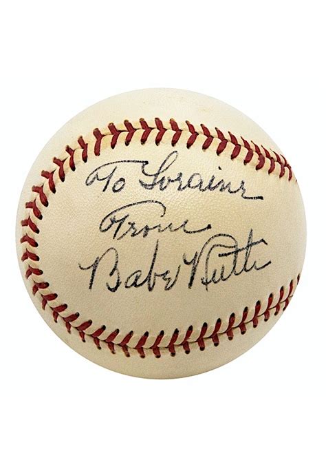 Lot Detail Babe Ruth High Grade Single Signed Oal Baseball Full Psa Dna Autograph