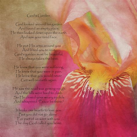 Gods Garden Poem Photograph By Vicki Mclead Fine Art America