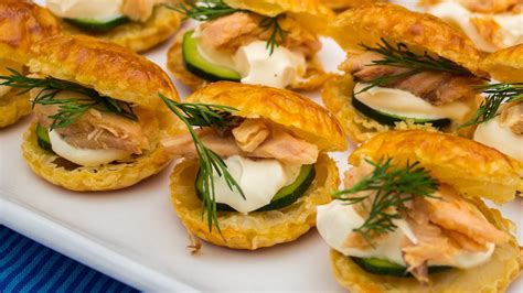 Smoked Salmon Party Puffs Tasty Canapes Seafood Experts